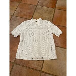 White eyelet blouse small